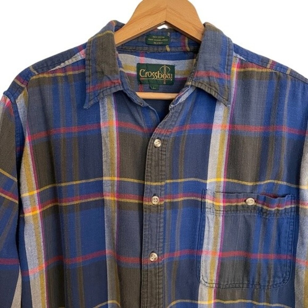 Crossbow Vintage Men's Flannel Shirt Size Large